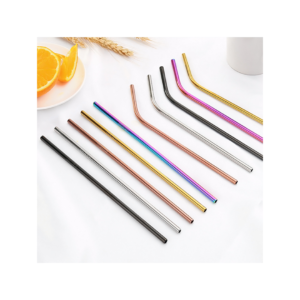 4 Stainless Steel Straws with Cleaning brush - Image 3