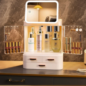 Cosmetics stand with LED mirror - Image 8