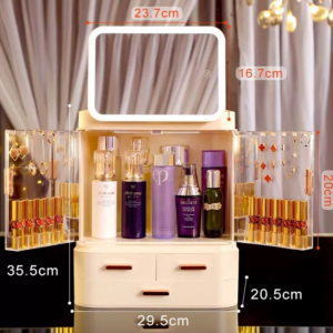Cosmetics stand with LED mirror - Image 2