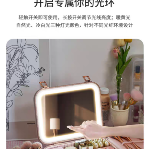 Niceland portable makeup organizer with led mirror - Image 5